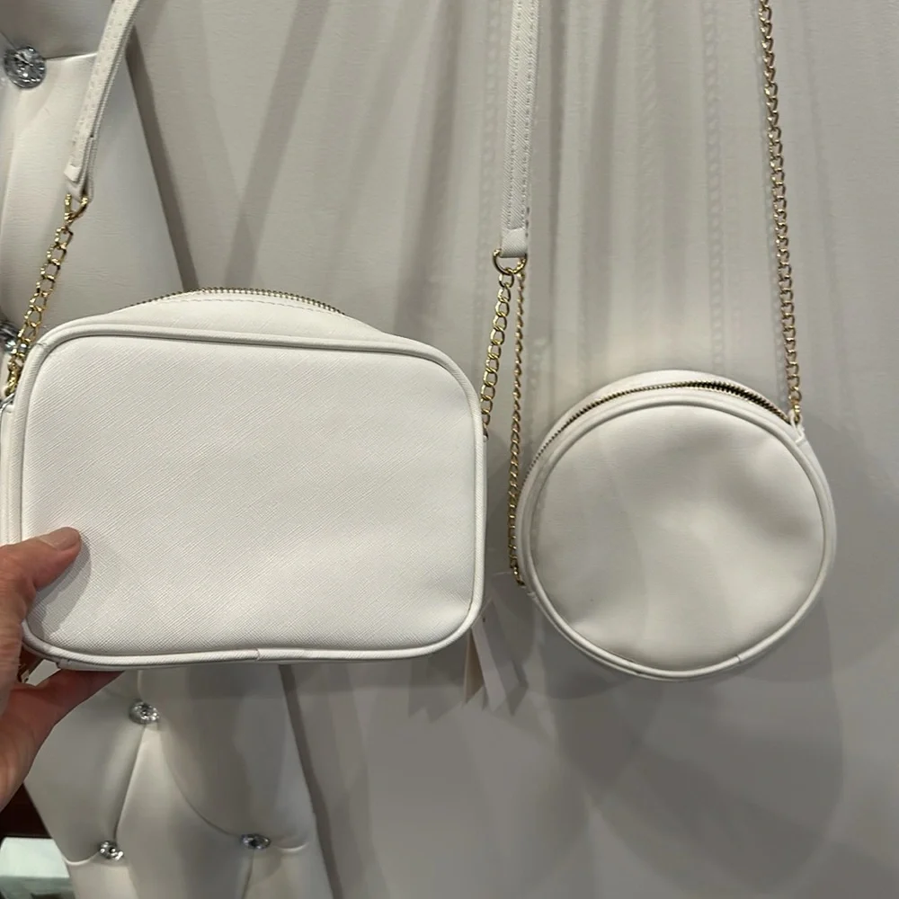 White Vegan Bow handbags